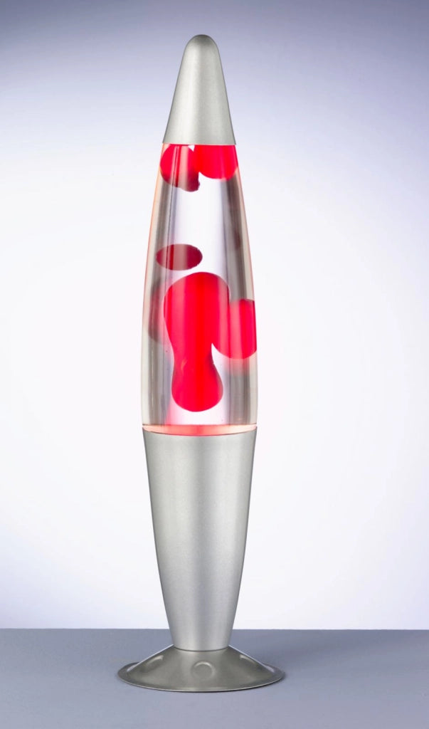 LAVA  LAMPADA OGIVA GADGET ALLUMINIO + ROSSO H.41CM