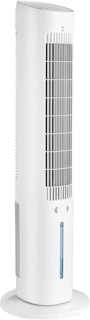Ventilatore a torre funzione aroma con raffreddamento ad acqua con telecomando ventilatore a piantana 5,5 m/s 3 velocità 4 modalità 12 timer oscillazione 48° raffreddamento umidificazione