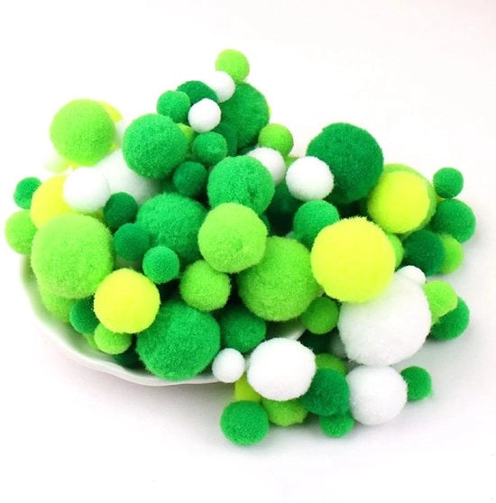 Pomponi colorati per decorazioni - Accessori decorativi morbidi - Dimensioni 10-30 mm - Materiale creativo - Ideali per vari lavori di artigianato - 2 pezzi