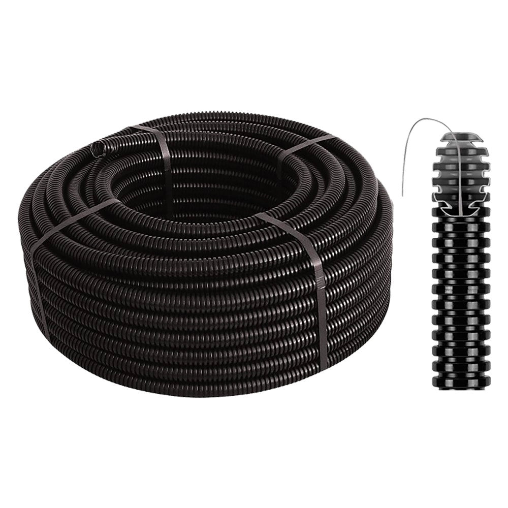 tubo corrugato piegh. con tirafilo diam.20-mt100