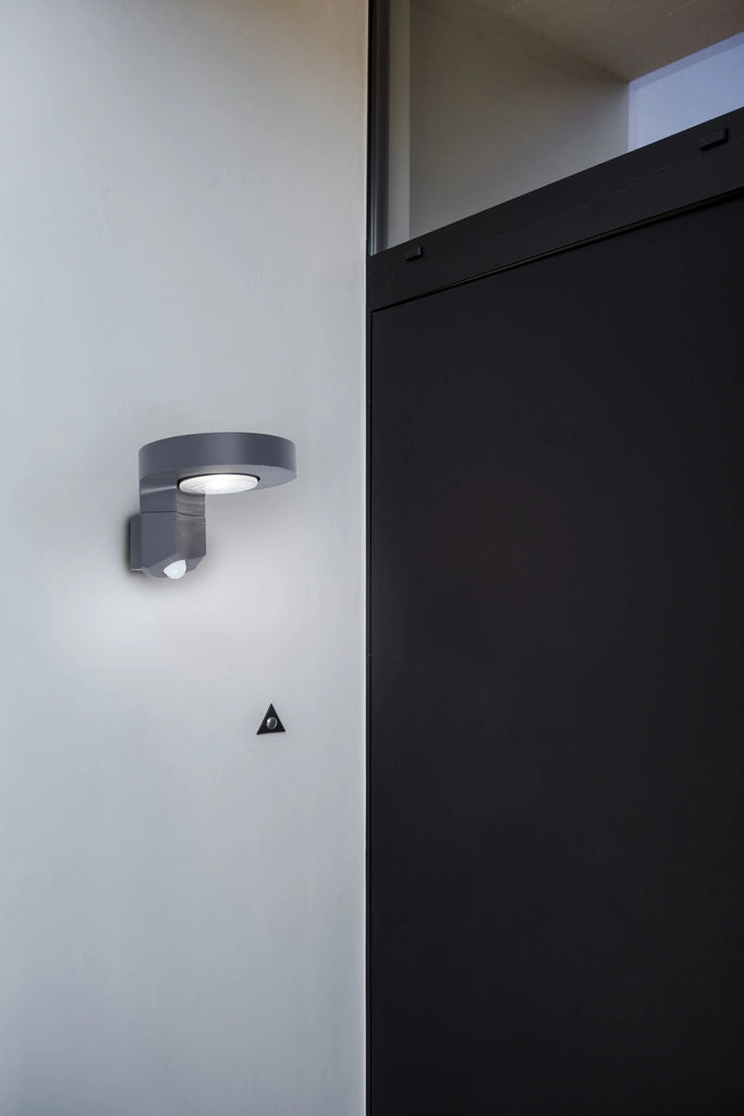 Applique esterna DISO LED 2W sensore solare grigia Lutec