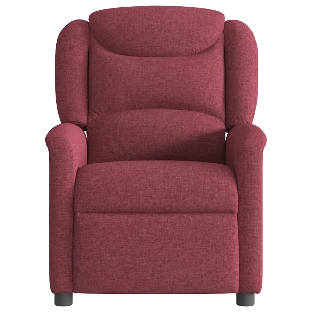 Poltrona Reclinabile in Tessuto Rosso Vino 4015599