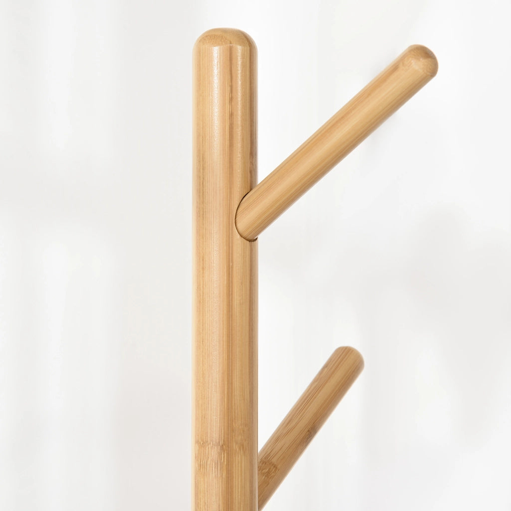 Appendiabiti con scaffale ¨C Minimal ¨C in bamb¨´ 39.5x39.5x171 cm