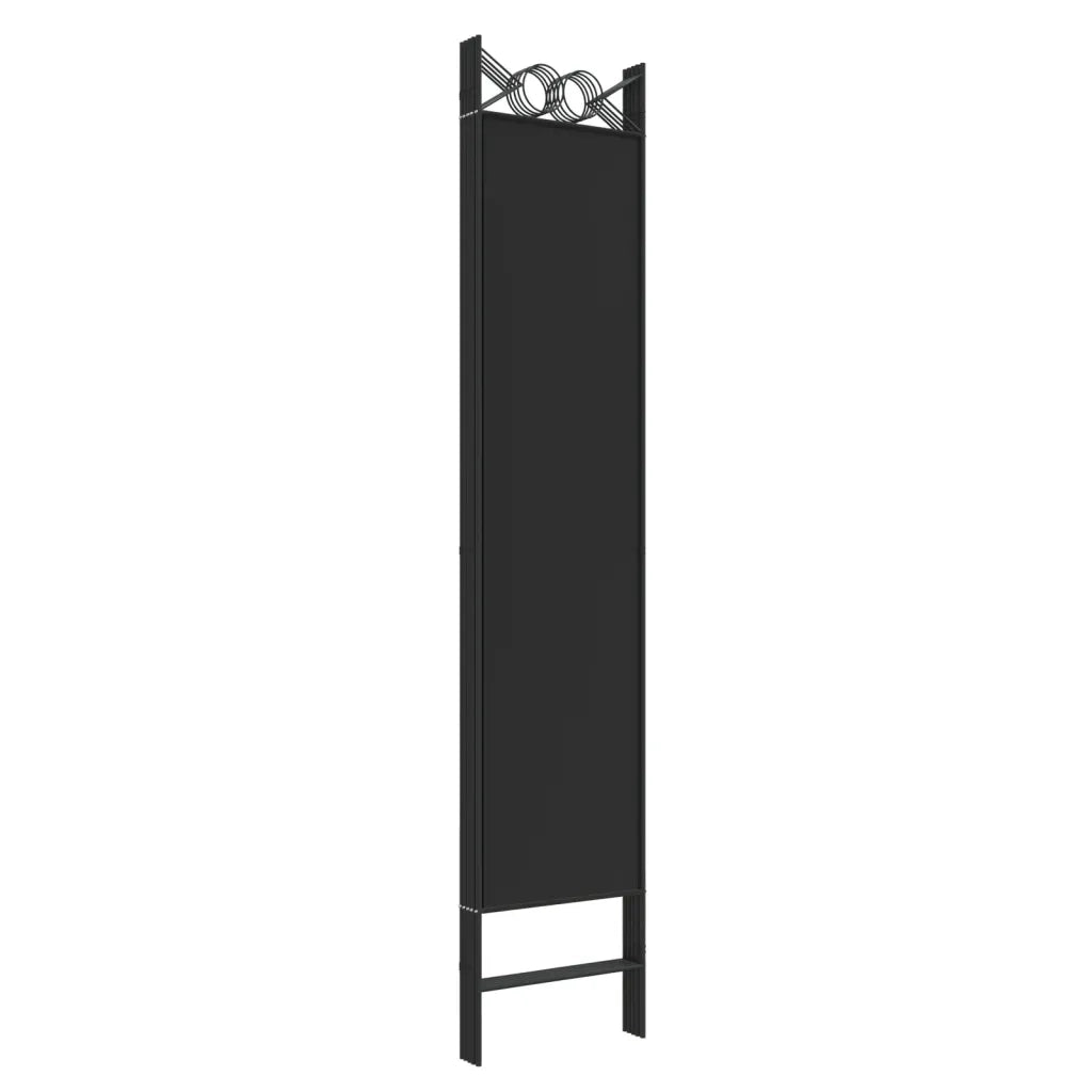 Divisorio Ambienti | Divider per stanze | Paravento 5 Pannelli Nero 200x200 cm Tessuto
