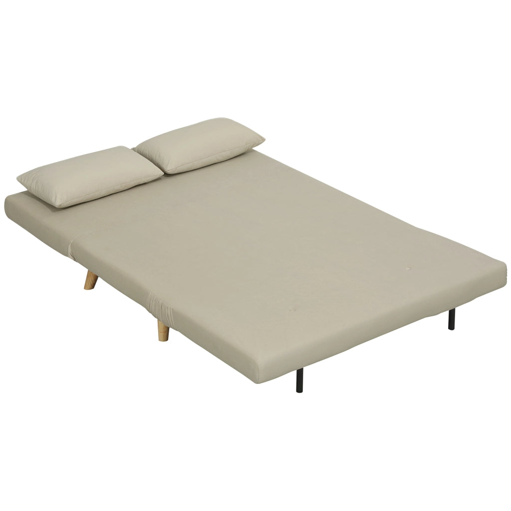 Divano letto ¨C Minimal ¨C velluto beige 130x78x79 cm