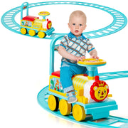 Treno elettrico con 16 pezzi di binari luci e suoni per bambini, Giocattolo per ragazzi e ragazze anni 3+ Blu