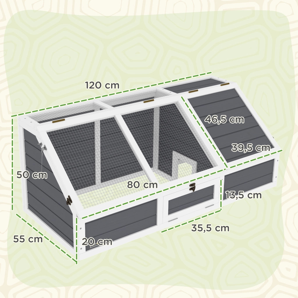 Recinto per Tartarughe ¨C Minimal ¨C Grigio Chiaro 80x40x30