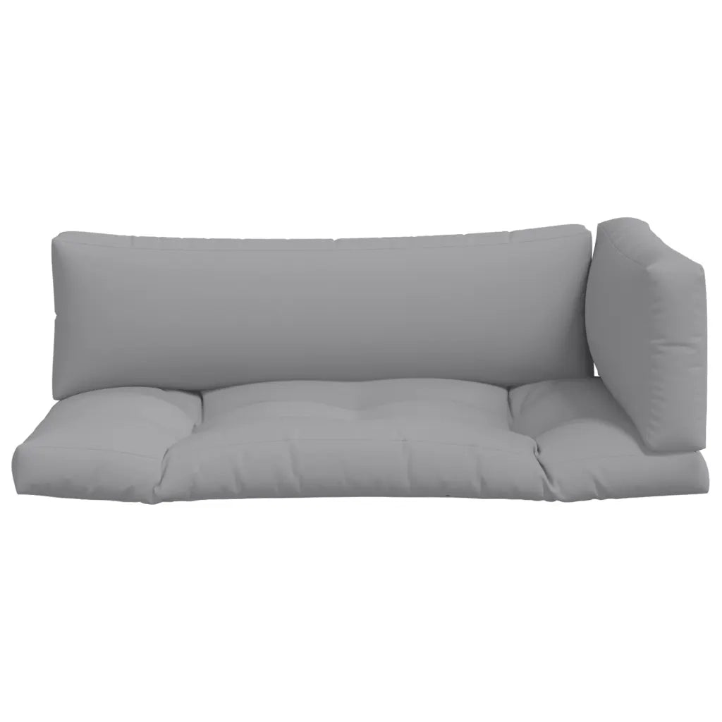 Cuscini per Pallet 3 pz Grigi in Tessuto 360945