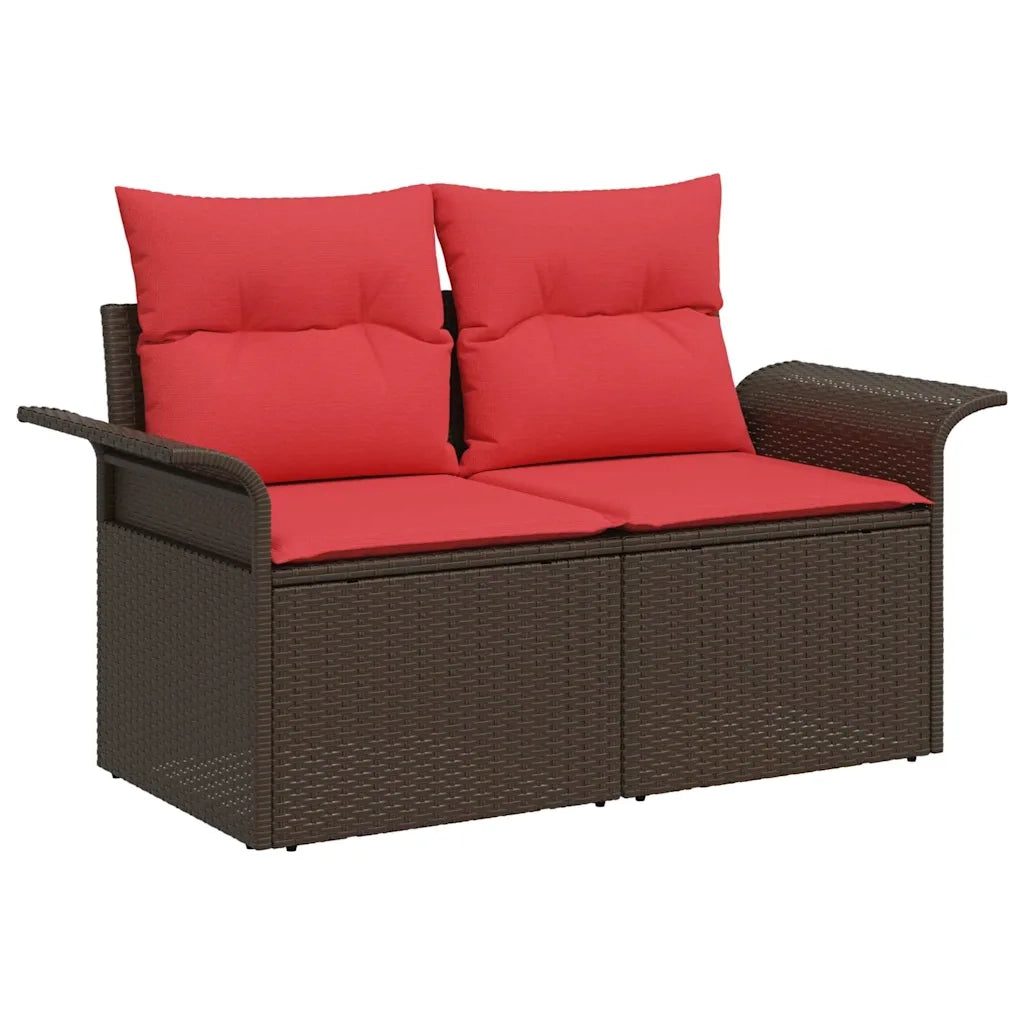 Set Divano da Giardino 8 pcs Marrone polyrattan 3345284