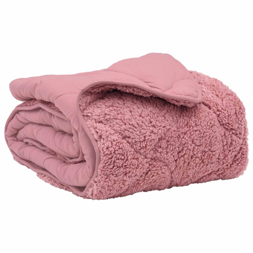 Duvet Invernale Rosa 155 x 220 cm Microfibra e Fleece Teddy 42026344