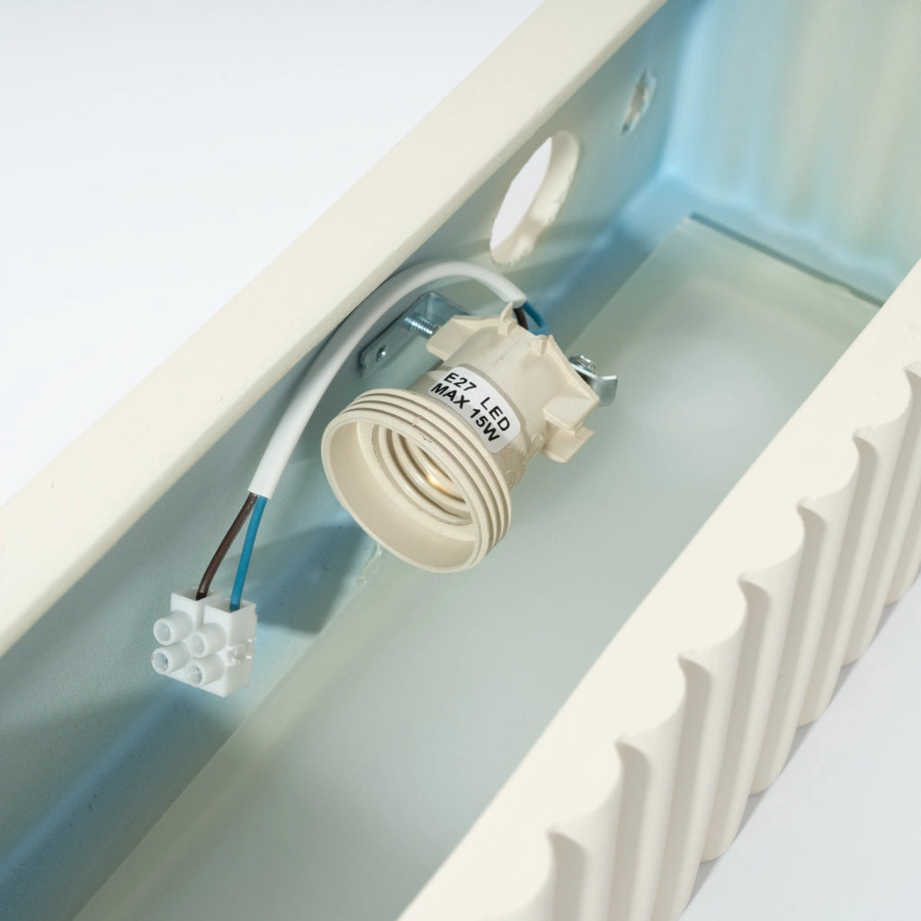 Lampada da parete in ceramica RIGATA beige