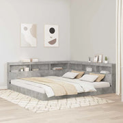 Testata contenitore Grigio cemento 200 cm Legno multistrato 3335472