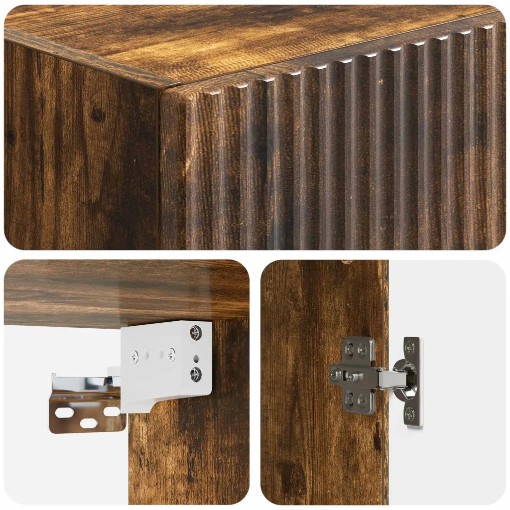 Set di armadi 2 pz Rovere Fumo Legno ingegnerizzato 3416795