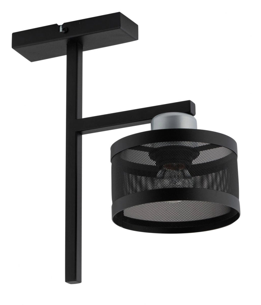 Plafoniera moderna nero/argento Off E27 15W Sigma Lighting