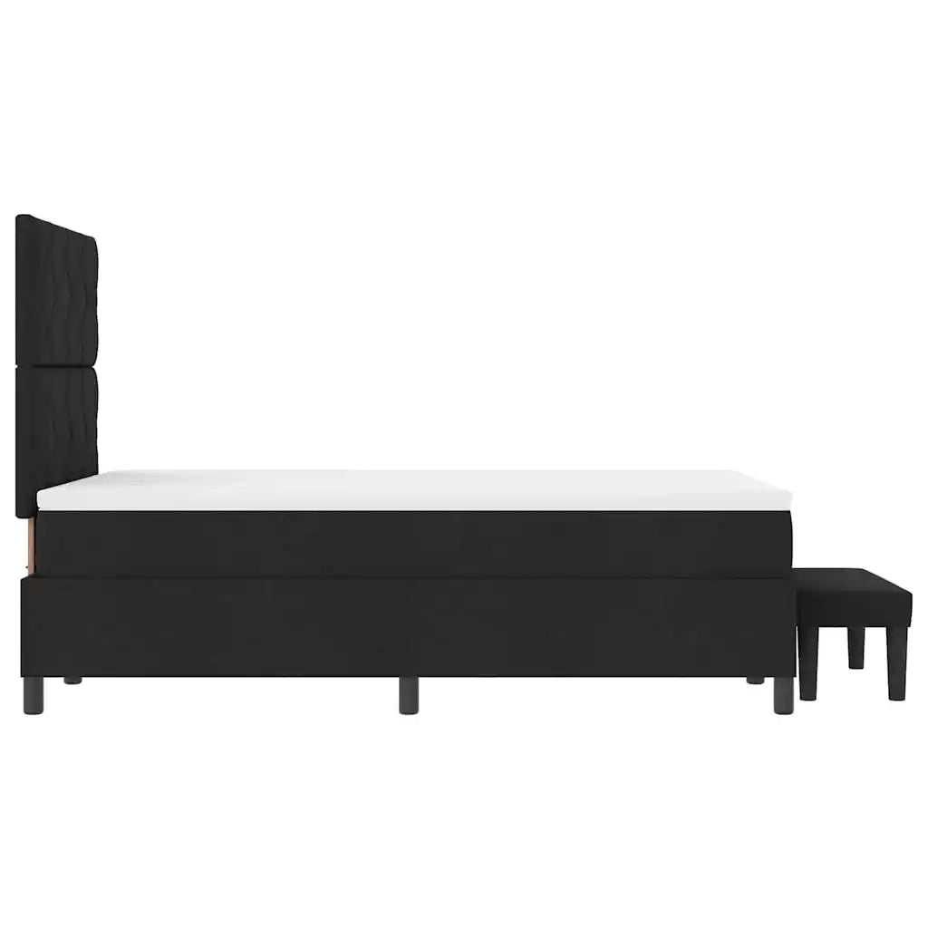 Letto a molle con testiera Nero 120 x 190 cm Tessuto 3344130