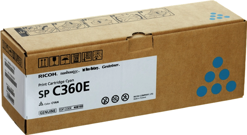 ORIGINAL Ricoh toner ciano 408189 SP C360EC ~1500 Seiten