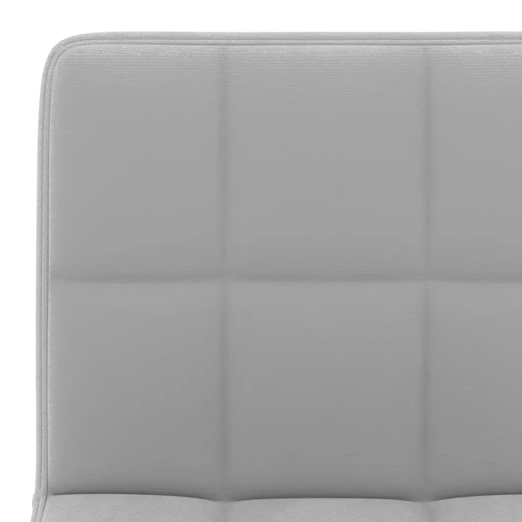Sgabello da Bar Grigio Chiaro in Velluto 334294