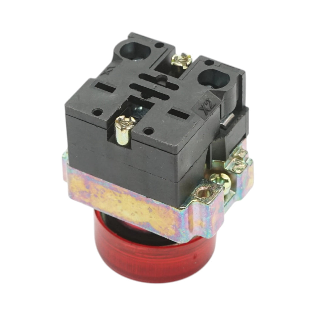 Pulsante indicatore LED rosso 220V LAY5 Breckner Germany
