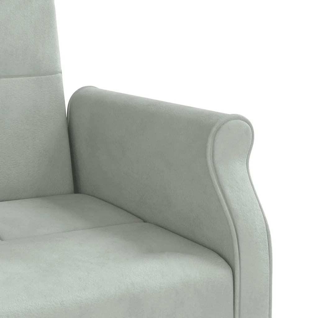 Divano letto | Sof¨¤ letto | Letto singolo con Cuscini Grigio Chiaro in Velluto