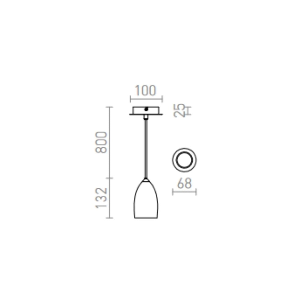Lampadario Lampada BABADES I a sospensione  cromo 230V GU10 35W