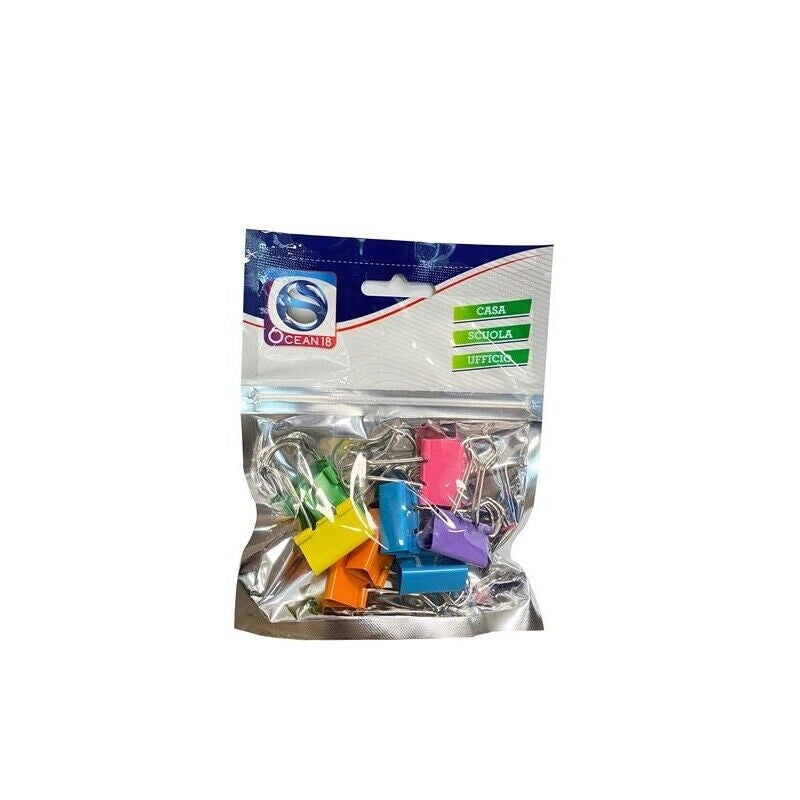 CLIP BLOCCANTI COLORATE 8PZ COLORE MISTO