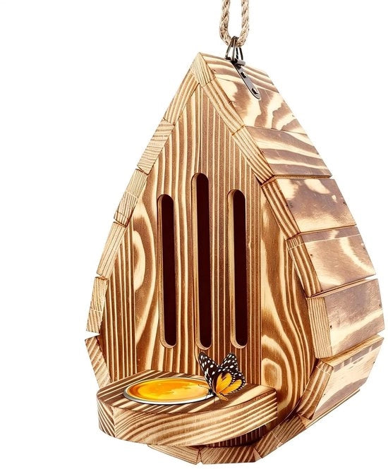Ospitale per Insetti - Hotel per Insetti - Decorazione per Giardino - Habitat per Farfalle - Per Giardino/Terrazza - Aggiunta Educativa 21 x 14 x 9 cm