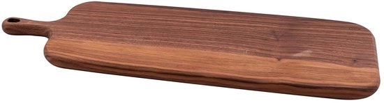 Piatto di servizio con manico - formaggi e snack - 1 pezzo - noce - 37x16.5cm
