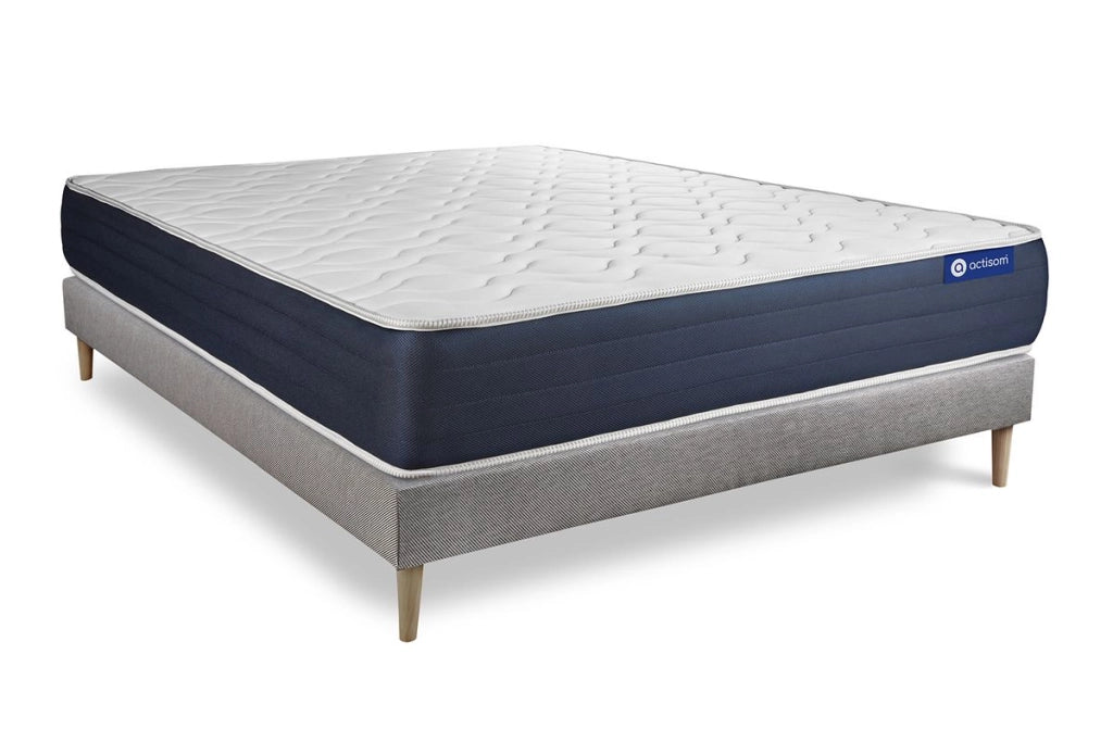 Kit rete e materasso matrimoniale Actiflex sleep 150x195cm - Spessore : 22cm - Molle insacchettate e memory foam - Bilanciato -