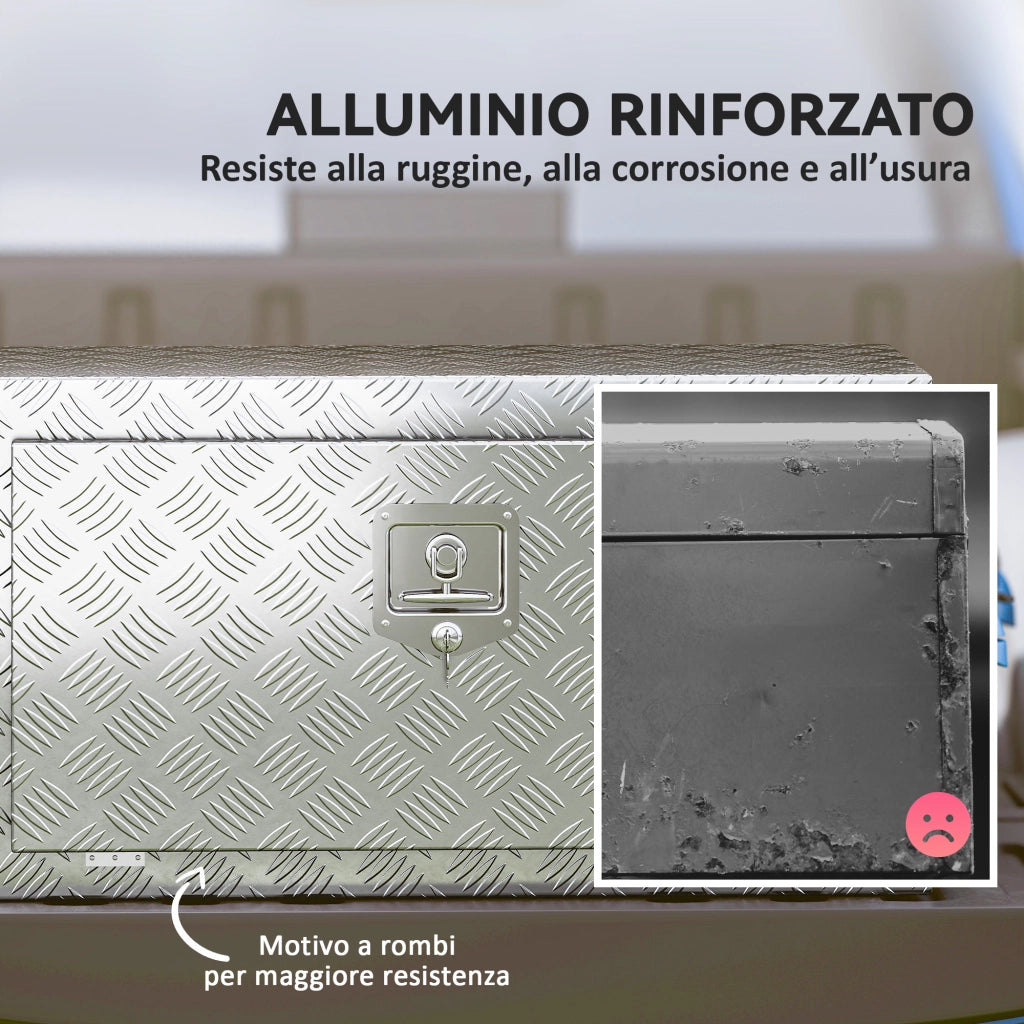 Cassettiera per Attrezzi in Alluminio ¨C Minimal ¨C Argento 76.2x35.5x40.6 cm