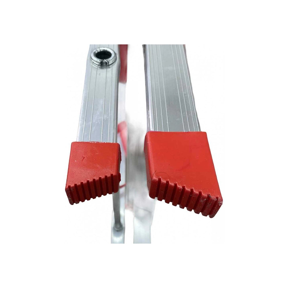 Scala In Alluminio 6 Gradini Con Base 7 Gradini Gs/Tuv En131 Portata Massima 150 Kg