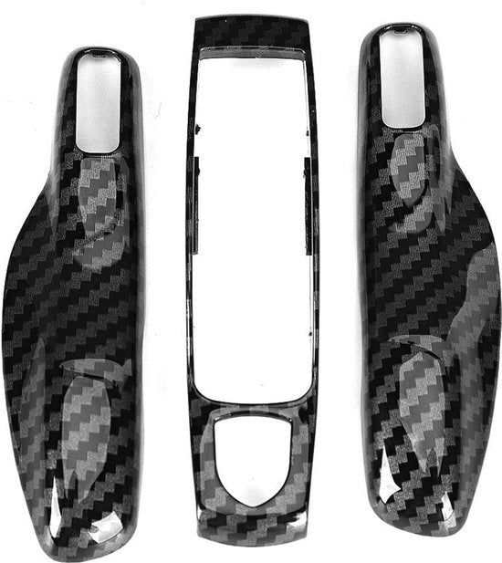 Copertura per chiave automobilistica - 3 pezzi - Fibra di carbonio stile - Protezione contro graffi - Compatta e leggera - Installazione facile - Comando a distanza
