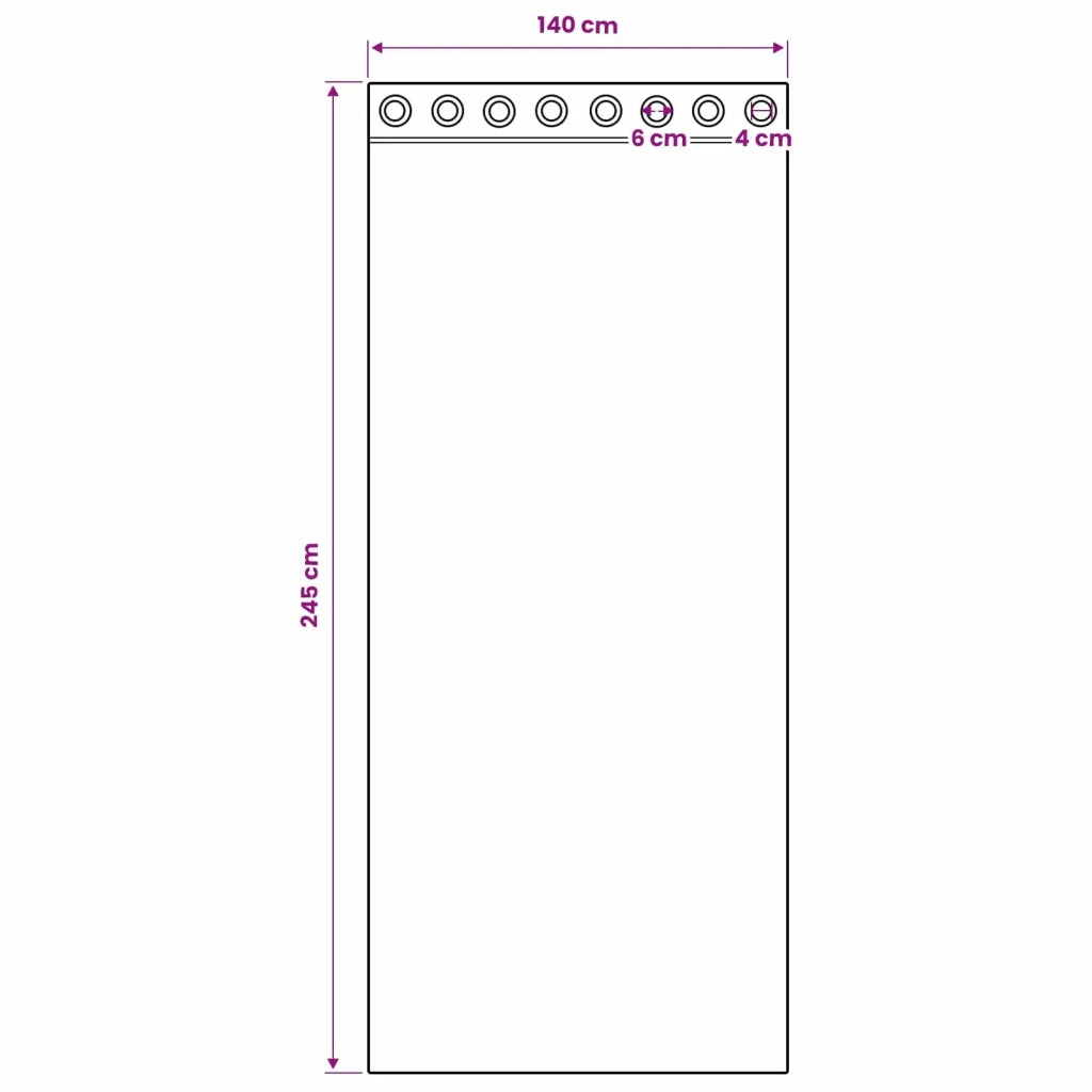 Tende in Velluto 2 pz Crema 245 x 140 cm Velluto 4107666