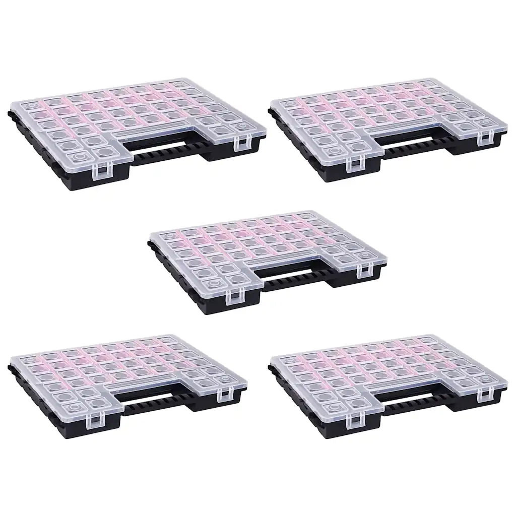 Scatole Assortimento 5 pz con Divisori 385x283x50mm in Plastica 146273