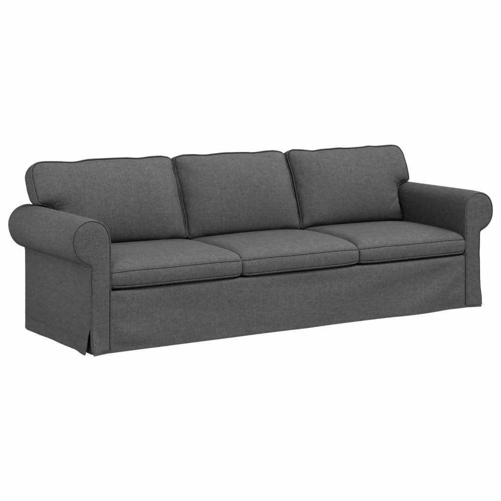Set di divani 2 pcs Grigio scuro 245 x 82 x 80 cm Tessuto 3407619