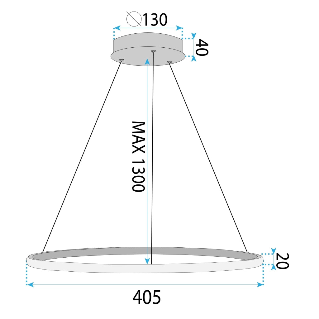 Lampada A Sospensione Lhj001-cp 40 Cm Gold