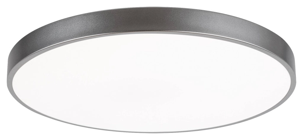 Plafoniera LED Tesia 60cm 60W con telecomando argento