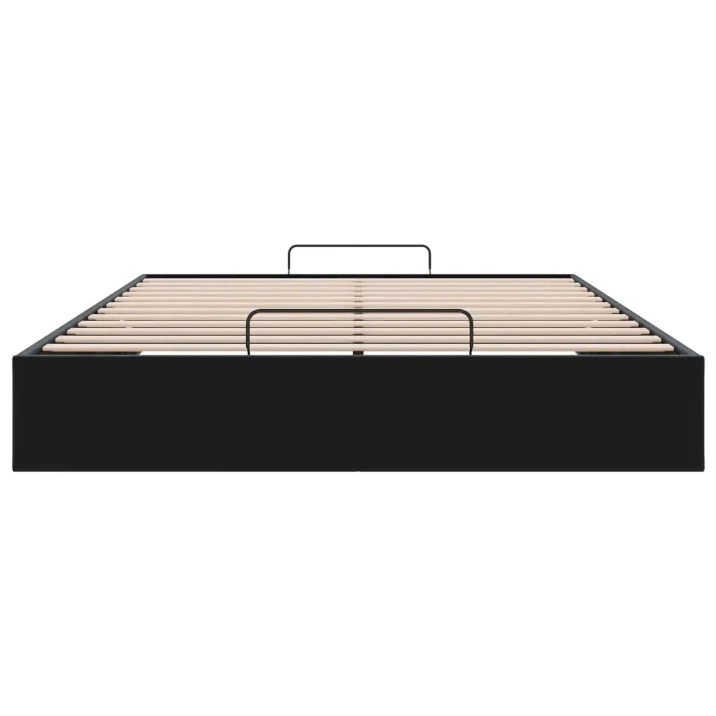 Letto ottomano Nero 153 x 203 cm Velluto 3403076