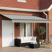 Cornice per Tenda Manuale con LED Antracite e Bianco 4 × 3 m 3420845