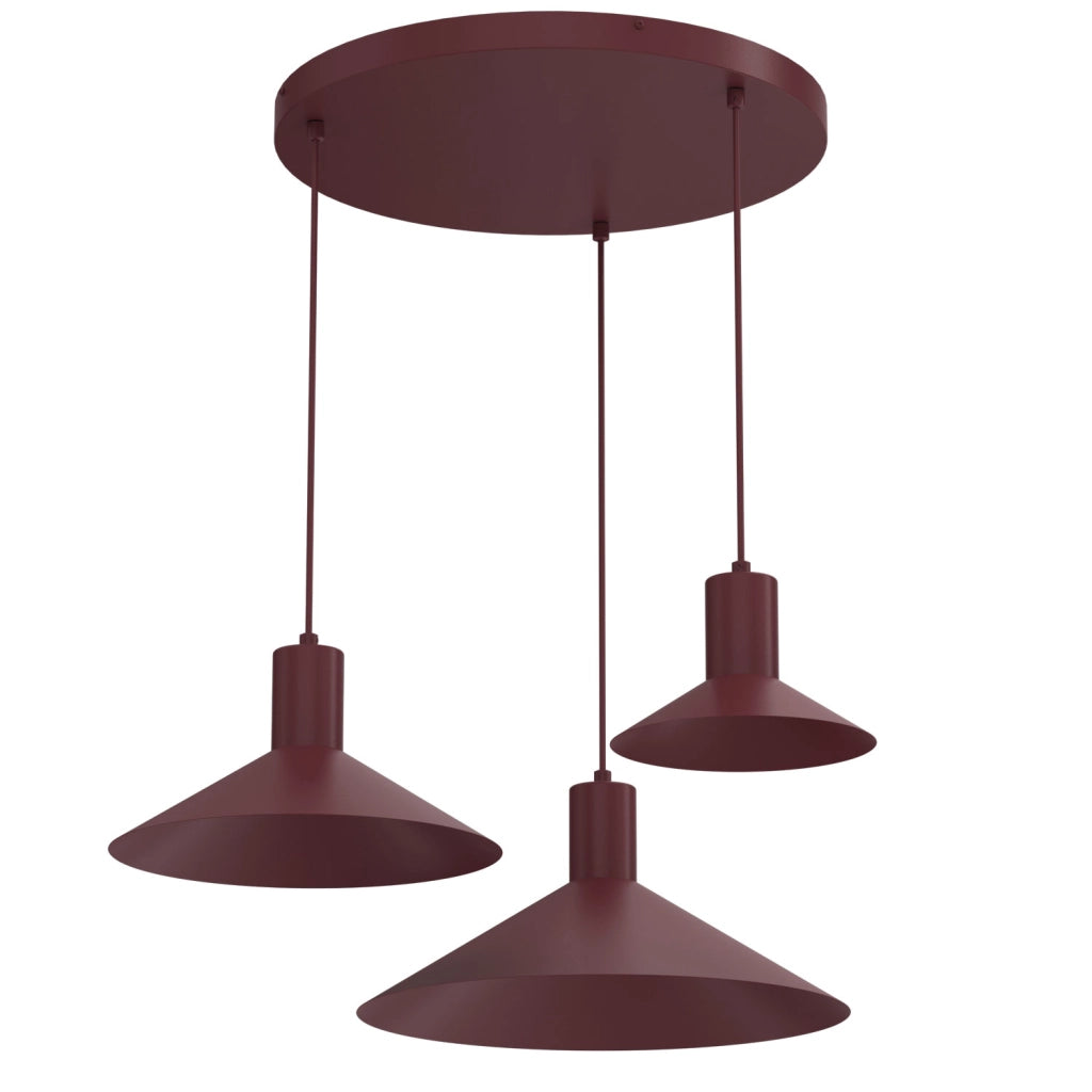Lampada a sospensione Nox 3xGU10 bordo acciaio Luminex