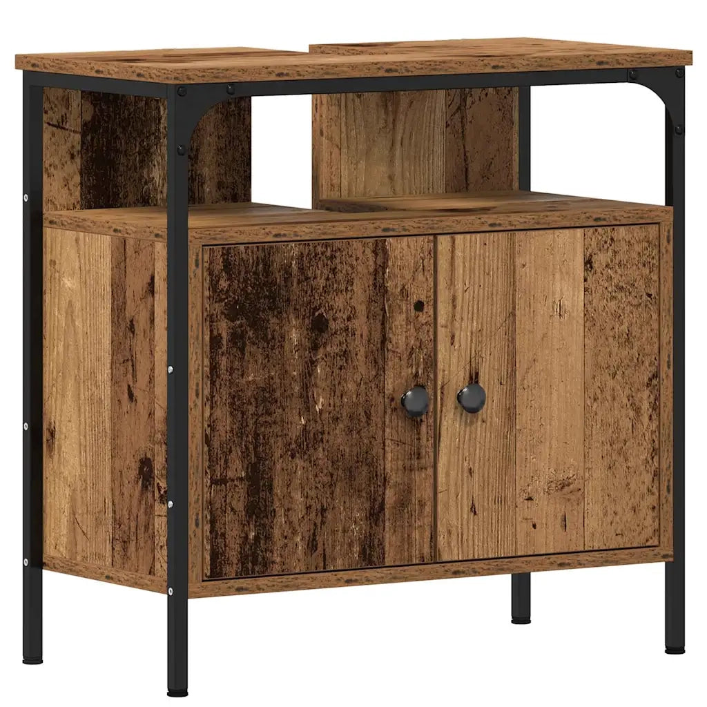 Set di mobili per il bagno 2 pcs Marrone Legno multistrato 3332499