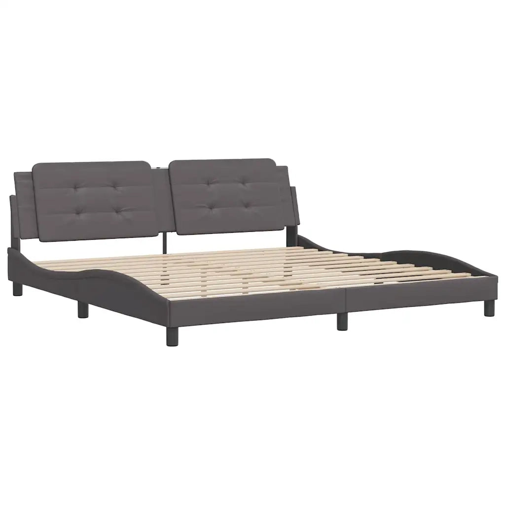 Giroletto senza Materasso Zadar Grigio 200x200 cm in Similpelle