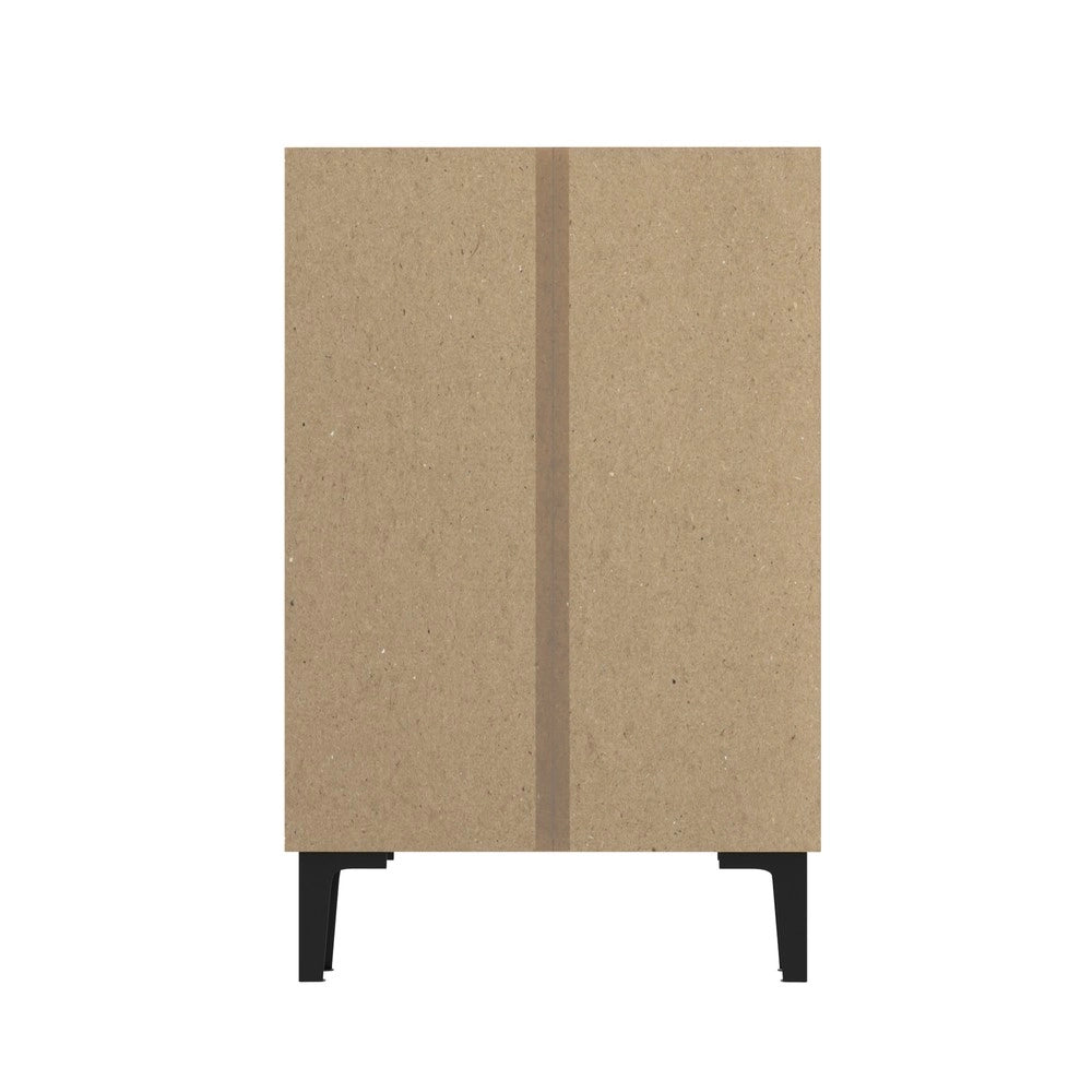 Scarpiera con Ante e Ripiani Regolabili ¨C MINIMAL ¨C Bianco, 95x60x34,5 cm