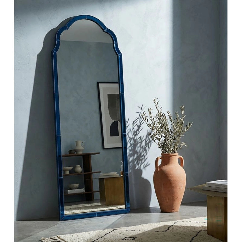 Specchio Da Muro Tangeri Blu cm 55x2x150 (misura Specchio cm 49x144)