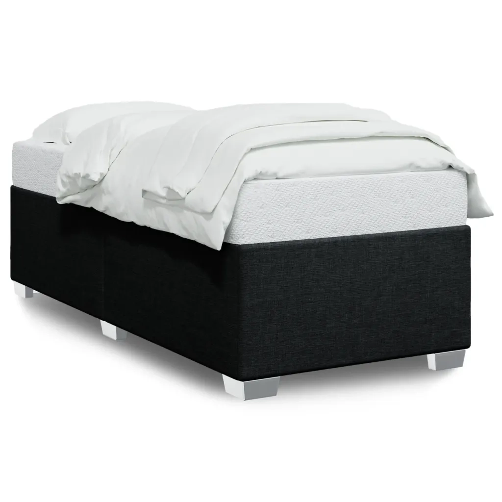 Letto singolo | Letto per adulti | Giroletto senza Materasso Nero 80x200 cm Tessuto