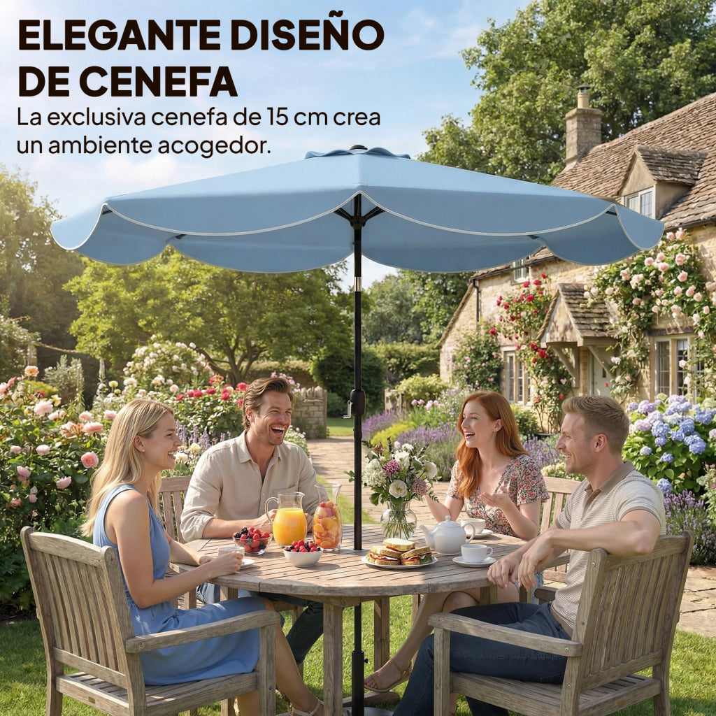 Ombrellone da Giardino ¨C Minimal ¨C Blu Celeste, ? 270 cm