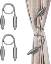 Gordijn Ties Creativi - 2 Pezzi di Ties per Tende - Ties con Piastra - Adatti per Tende e Tende di Porta - Decorazione di Interno Creativa Grigio - 52 cm