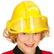 Trade Shop - Casco Pompiere Giocattolo Bambini Cappello Vigili Del Fuoco Con Luci E Suoni -
