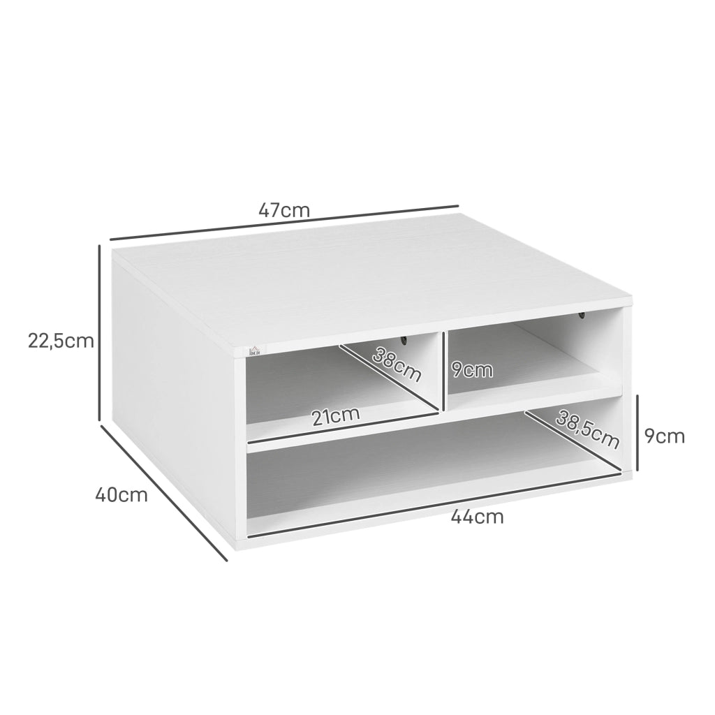 Scrivania con cassetti e scaffale ¨C Minimal ¨C bianco 47x40x22.5 cm