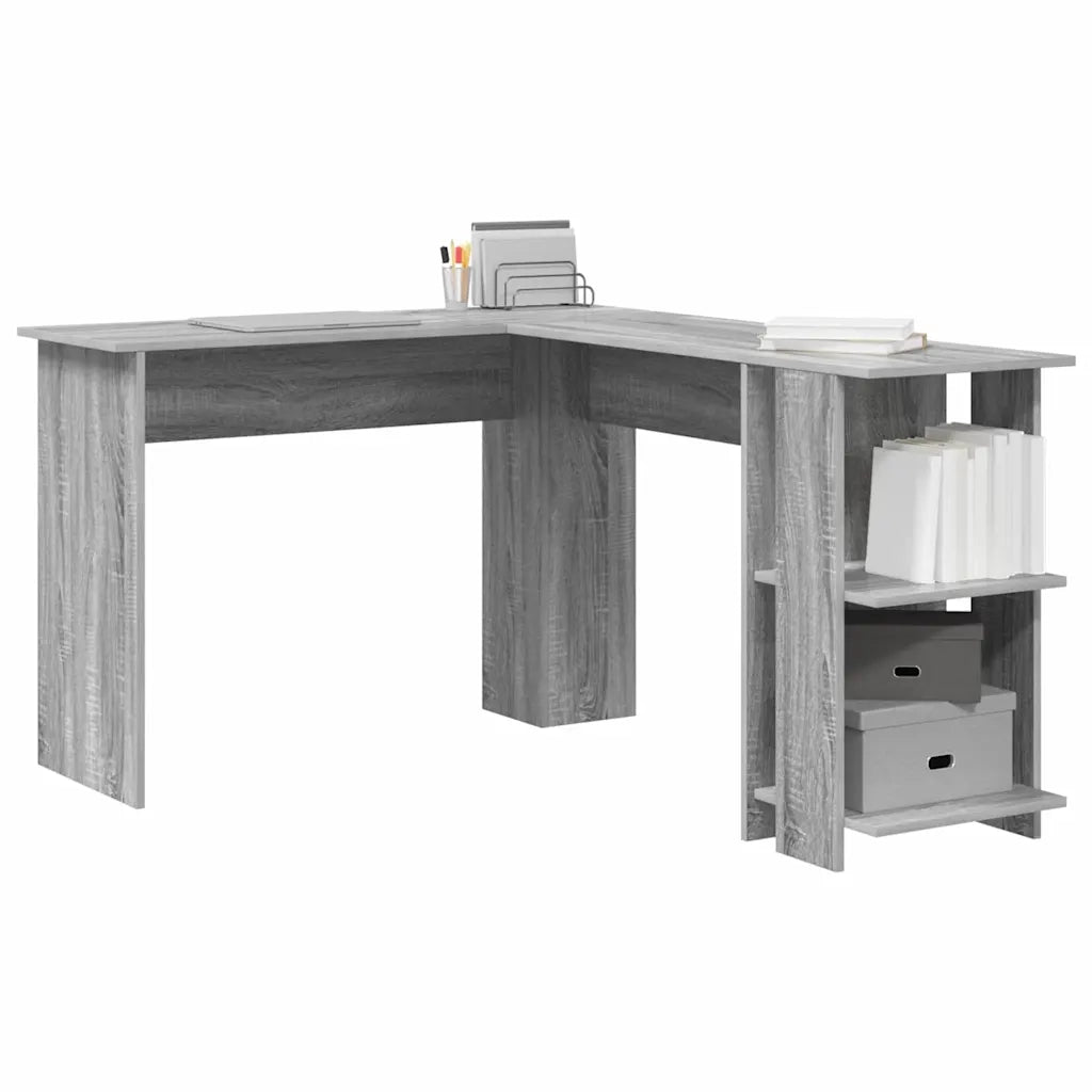 Scrivania ad angolo Grigio Sonoma Legno ingegnerizzato 869559