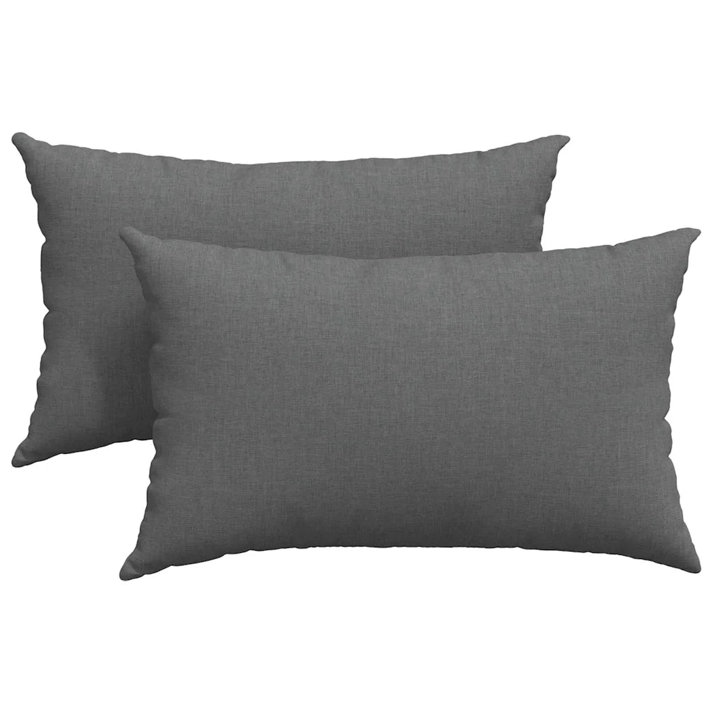 Cuscini da Divano 2 pcs Grigio scuro 50 x 30 cm Tessuto 42013611